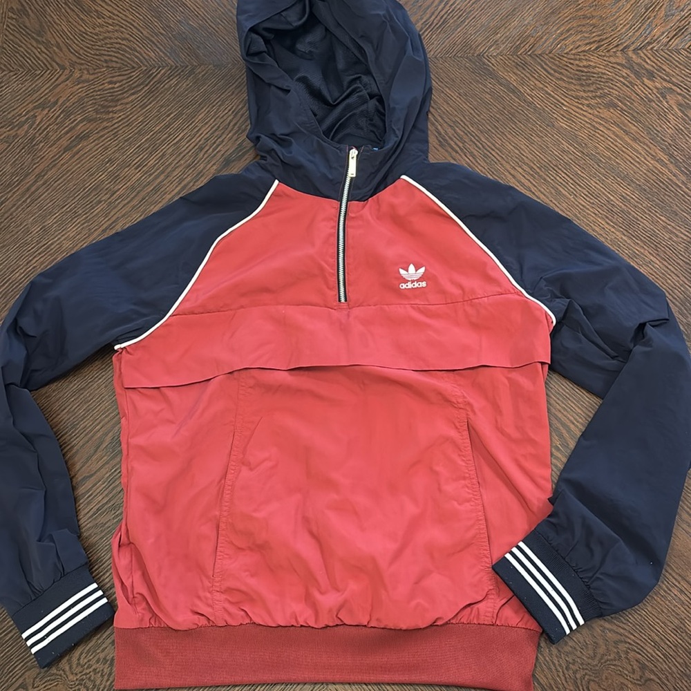 Women’s Vintage style adidas windbreaker Jacket 1/4 zip up Size Small - Picture 3 of 11